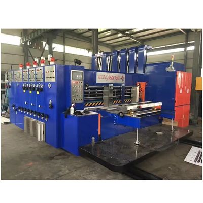 Полностью автоматическая Flexo 4 цветовая печать Ротационная режущая машина для формования картона для пиццы