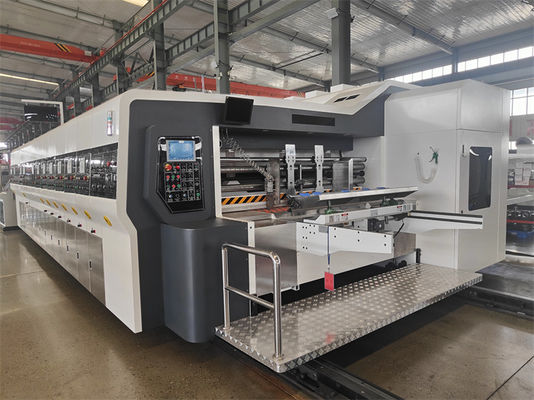 Полностью автоматическая Flexo 4 цветовая печать Ротационная режущая машина для формования картона для пиццы