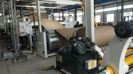 Паровое отопление Картонная картонная машина Картонная линия производства с сервомотором мощностью 12,5 кВт