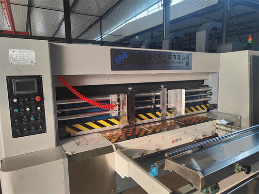 Автоматический цветовой принтер Flexo 4 Slotter And Die Cutter Печатная машина с гофрированной доской Ресторан