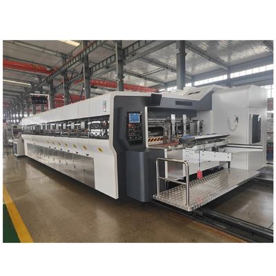 Автоматическая проводка с краем питания Flexo Четырехцветная печать Slotting режущая машина
