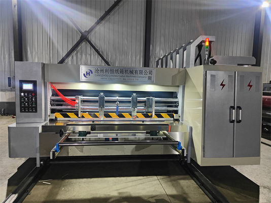 Автоматическая проводка с краем питания Flexo Четырехцветная печать Slotting режущая машина