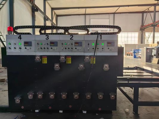 AC380V Машина для печати 4 цветных флексокартонов с застежкой и крейсером